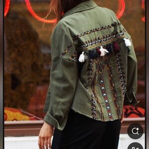 Zara Traflac military Tassle Jacket